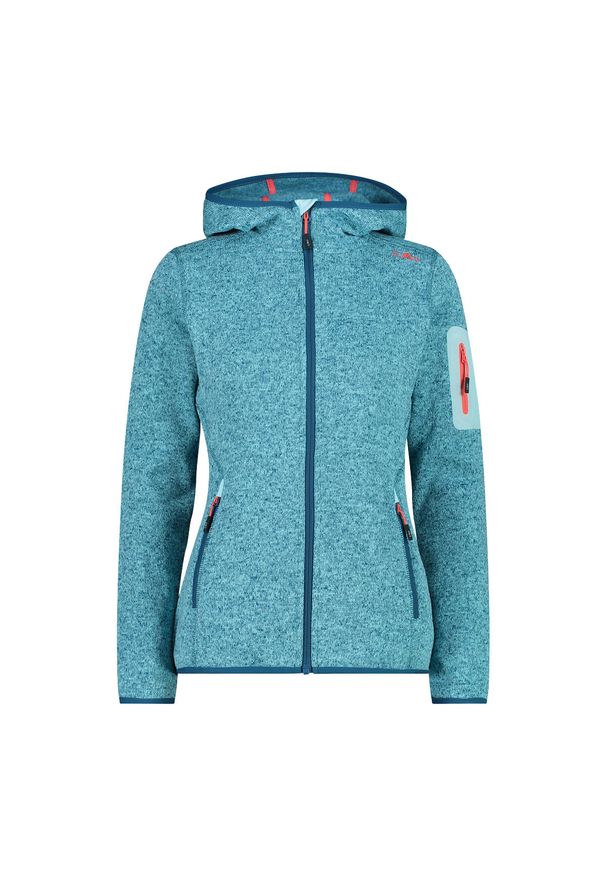 Polar z kapturem dla kobiet CMP. Typ kołnierza: kaptur. Kolor: czerwony, niebieski, wielokolorowy. Materiał: polar. Sport: turystyka piesza