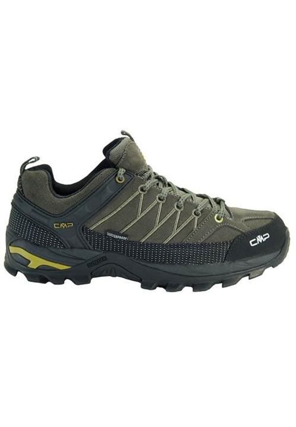 Buty trekkingowe męskie CMP Rigel Low WP. Zapięcie: sznurówki. Kolor: wielokolorowy, czarny. Materiał: materiał, skóra, syntetyk. Szerokość cholewki: normalna