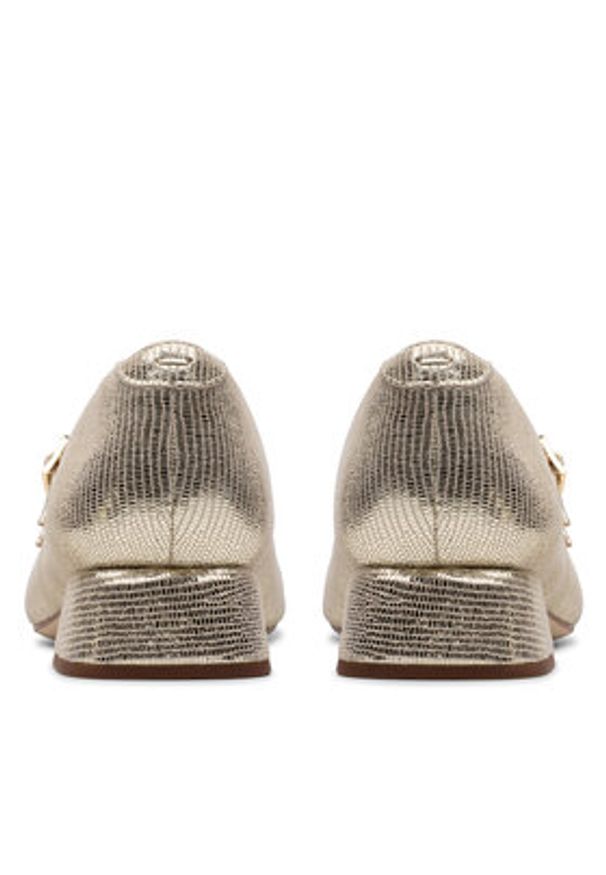 Clarks Półbuty Daiss 30 26181312 Złoty. Kolor: złoty. Materiał: skóra