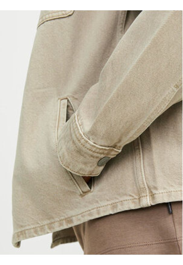 Jack & Jones Kurtka jeansowa Chase 12249029 Beżowy Loose Fit. Kolor: beżowy. Materiał: bawełna