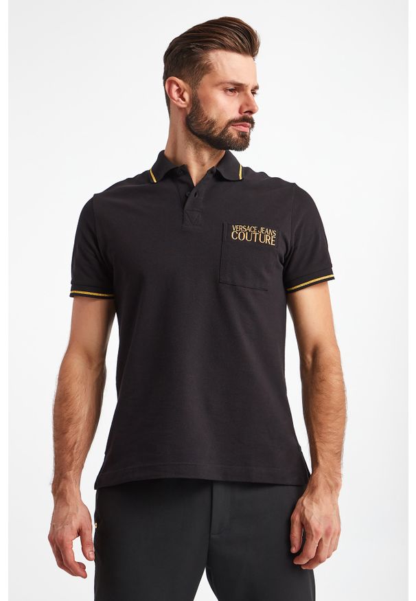 Versace Jeans Couture - POLO VERSACE JEANS COUTURE. Typ kołnierza: polo. Wzór: haft. Styl: klasyczny