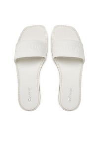 Calvin Klein Klapki Flat Slide - He HW0HW02378 Biały. Kolor: biały. Materiał: materiał