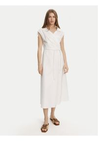 Marella Sukienka codzienna Riviera 2513221052 Biały Relaxed Fit. Okazja: na co dzień. Kolor: biały. Materiał: bawełna. Typ sukienki: proste. Styl: casual