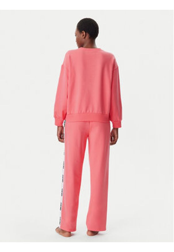 DKNY Piżama YI80040 Różowy Relaxed Fit. Kolor: różowy. Materiał: bawełna