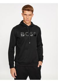 BOSS - Boss Bluza Scoody Mirror 50501222 Czarny Relaxed Fit. Kolor: czarny. Materiał: bawełna