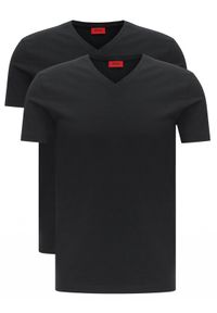 Hugo Komplet 2 t-shirtów V 50325417 Czarny Slim Fit. Kolor: czarny. Materiał: bawełna #1