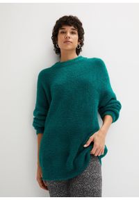 bonprix - Sweter. Kolor: zielony. Materiał: dzianina. Sezon: zima