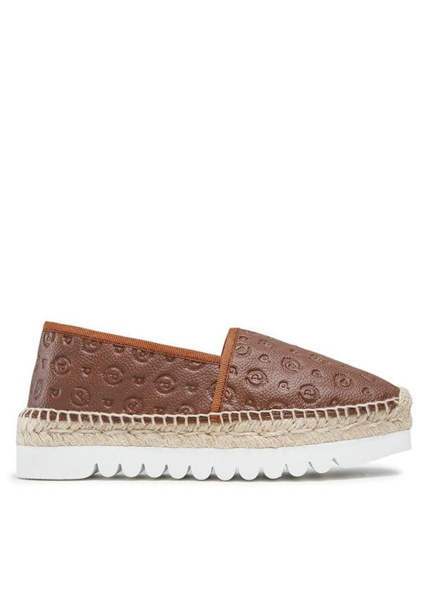 Pollini Espadryle TA10124G0EQ2V300 Brązowy. Kolor: brązowy. Materiał: skóra