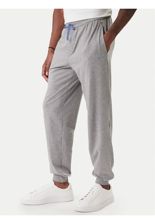 BOSS Spodnie dresowe Mix&Match 50515305 Szary Regular Fit. Kolor: szary. Materiał: bawełna