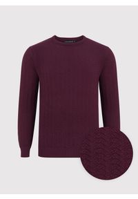Pako Lorente - PAKO LORENTE – Męski sweter w kolorze burgundowym. Kolor: czerwony. Materiał: bawełna. Sezon: jesień