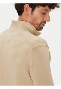 Tommy Jeans Sweter DM0DM21654 Beżowy Slim Fit. Kolor: beżowy. Materiał: bawełna #2
