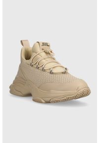 Steve Madden sneakersy Motif kolor beżowy SM11002753. Nosek buta: okrągły. Zapięcie: sznurówki. Kolor: beżowy. Obcas: na platformie #4