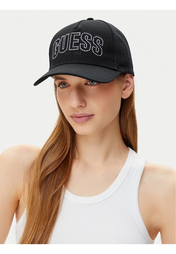 Guess Czapka z daszkiem W5GZ15 WEGD0 Czarny. Kolor: czarny. Materiał: bawełna, materiał