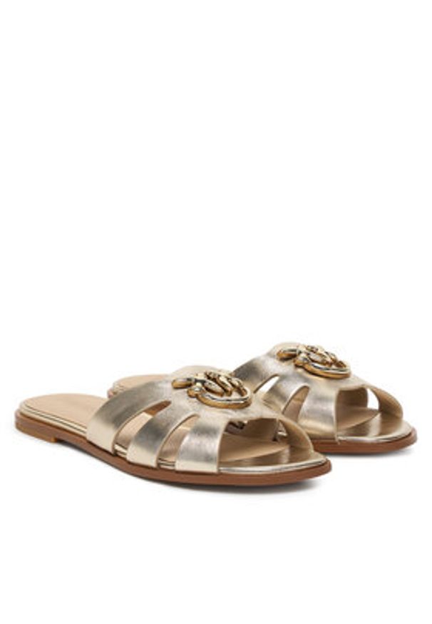 Pinko - PINKO Klapki Milly 04 SD0463P049 Złoty. Kolor: złoty. Materiał: skóra