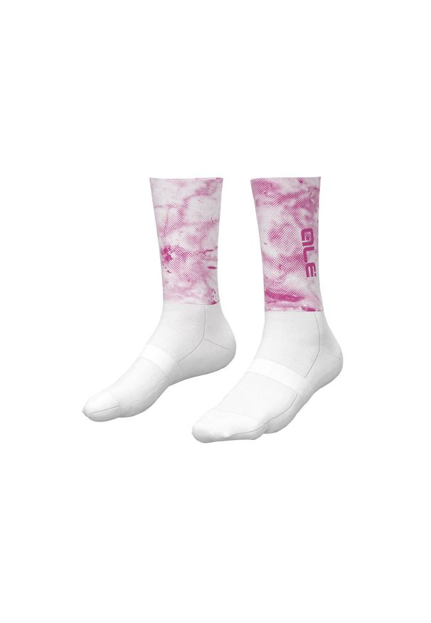 ALÉ CYCLING - Skarpetki rowerowe Alé Cycling Typhoon. Kolor: różowy, wielokolorowy, biały. Sport: kolarstwo