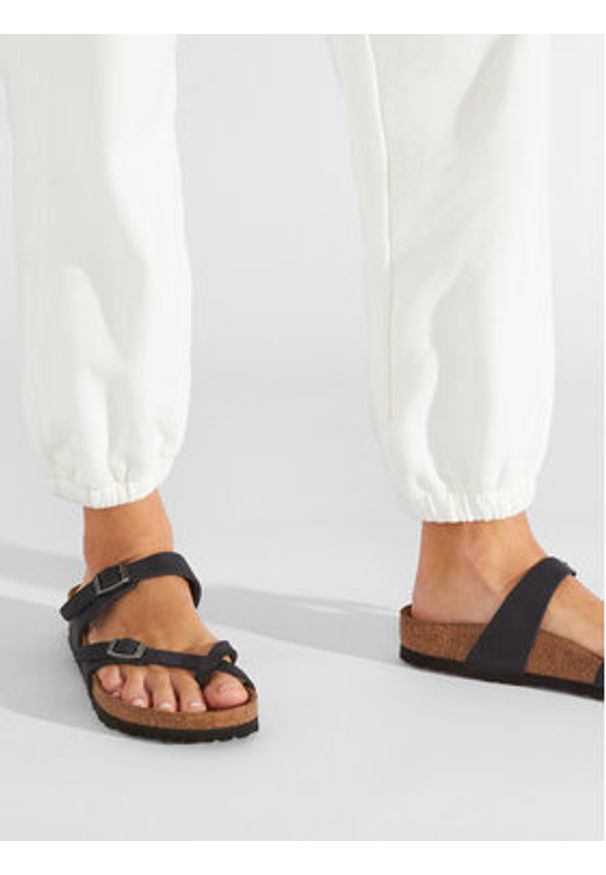 Birkenstock Japonki Mayari 0171481 Czarny. Kolor: czarny. Materiał: skóra, nubuk