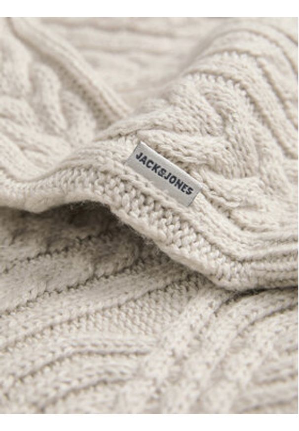 Jack & Jones Sweter Blusean 12283486 Beżowy Regular Fit. Kolor: beżowy. Materiał: bawełna