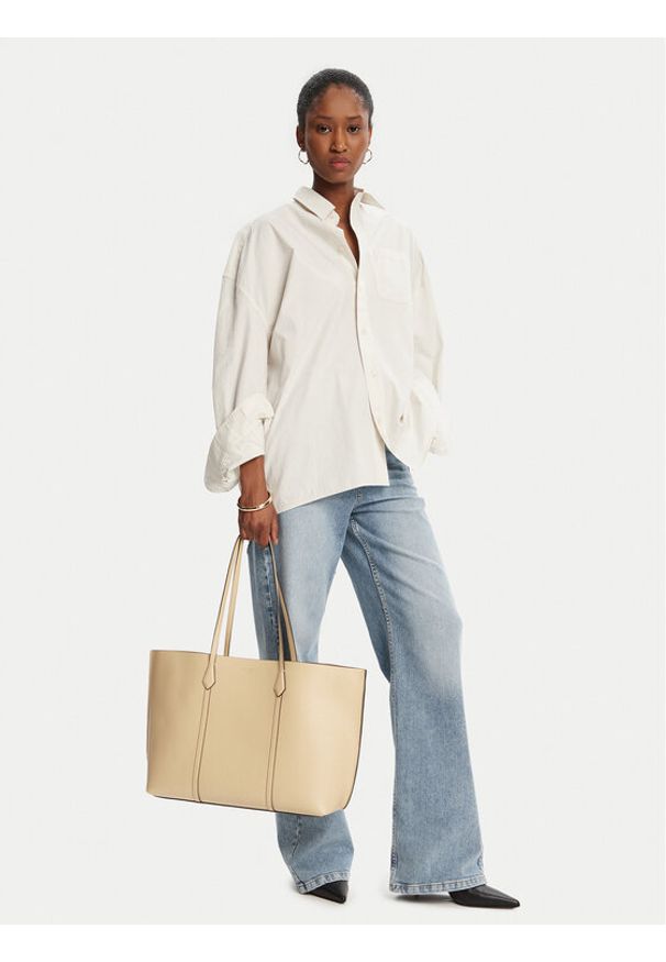 Tory Burch Torebka Perry 177236 Beżowy. Kolor: beżowy. Materiał: skórzane