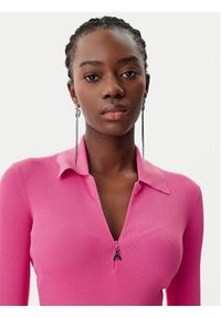 Patrizia Pepe Sukienka dzianinowa 8A1491/K078-R846 Różowy Slim Fit. Kolor: różowy. Materiał: wiskoza
