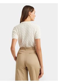 Lauren Ralph Lauren - LAUREN RALPH LAUREN Polo 200932224001 Écru Slim Fit. Typ kołnierza: polo. Materiał: bawełna #4