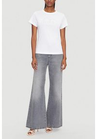 Guess - GUESS Biały damski t-shirt Narciso. Kolor: biały