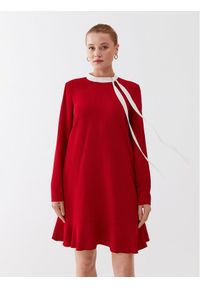 Red Valentino Sukienka codzienna 2R3VAGR5 Czerwony Regular Fit. Okazja: na co dzień. Kolor: czerwony. Materiał: wiskoza. Typ sukienki: proste. Styl: casual #1