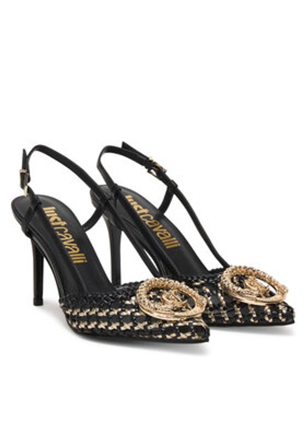 Just Cavalli Szpilki 80RA3S14 ZSE38 Czarny. Kolor: czarny. Materiał: skóra. Obcas: na szpilce