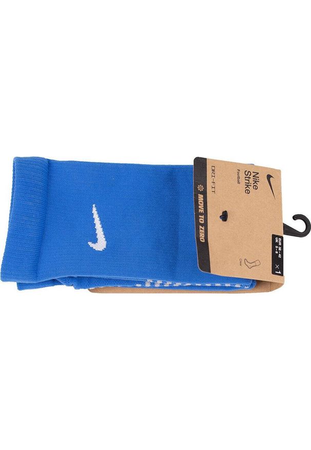 Skarpety Nike Dri-Fit Strike. Kolor: niebieski. Technologia: Dri-Fit (Nike). Sport: piłka nożna