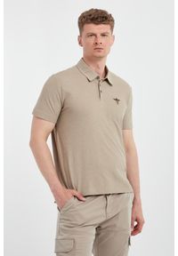 Aeronautica Militare - Polo męskie z haftem AERONAUTICA MILITARE. Typ kołnierza: polo. Wzór: haft #1