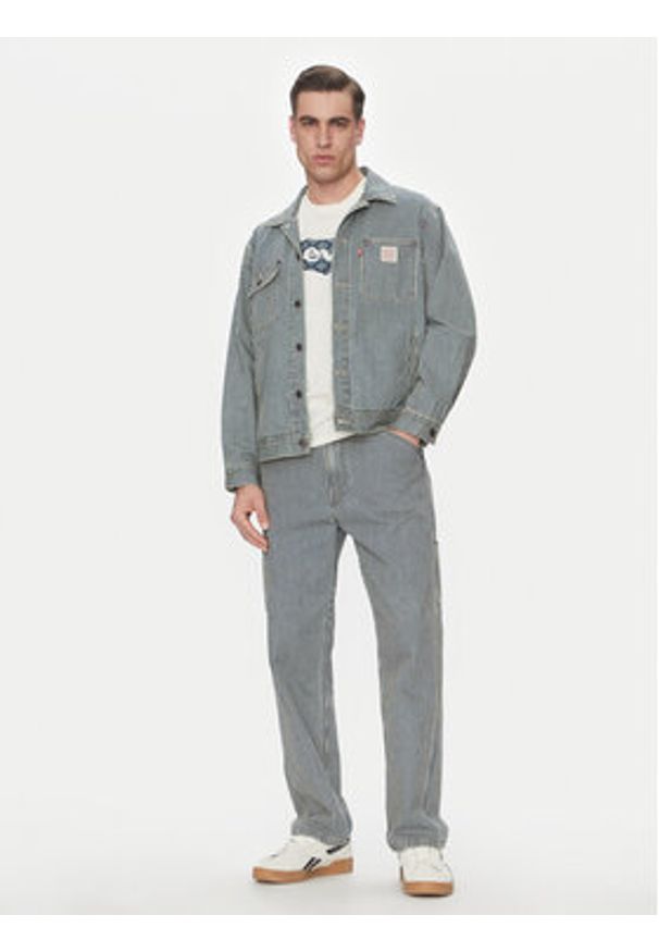 Levi's® Kurtka jeansowa Sunrise A4820-0016 Granatowy Loose Fit. Kolor: niebieski. Materiał: bawełna