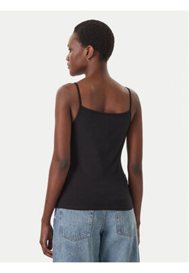 Calvin Klein Jeans Top LV047F259G Czarny Slim Fit. Kolor: czarny. Materiał: bawełna