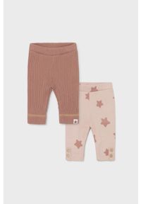 Mayoral Newborn Legginsy dziecięce (2-Pack) kolor różowy wzorzyste. Kolor: różowy. Materiał: dzianina