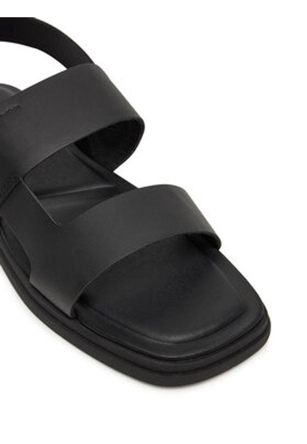 Calvin Klein Sandały Back Strap W/ Buckle HM0HM01736 Czarny. Kolor: czarny. Materiał: skóra