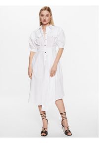 Pinko Sukienka koszulowa 100886 Y6VW Biały Regular Fit. Kolor: biały. Materiał: bawełna. Typ sukienki: koszulowe #1