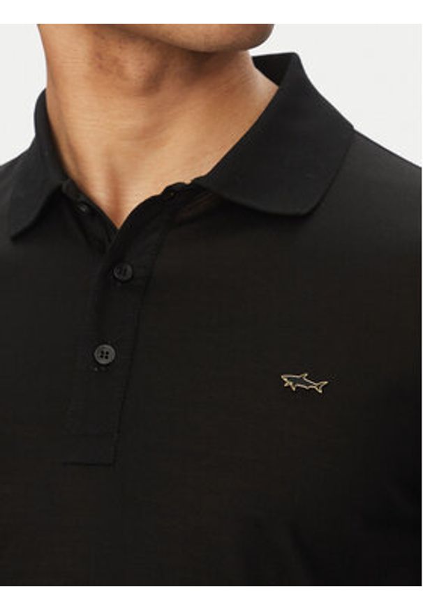 PAUL & SHARK - Paul&Shark Polo 25411232 Czarny Regular Fit. Typ kołnierza: polo. Kolor: czarny. Materiał: bawełna