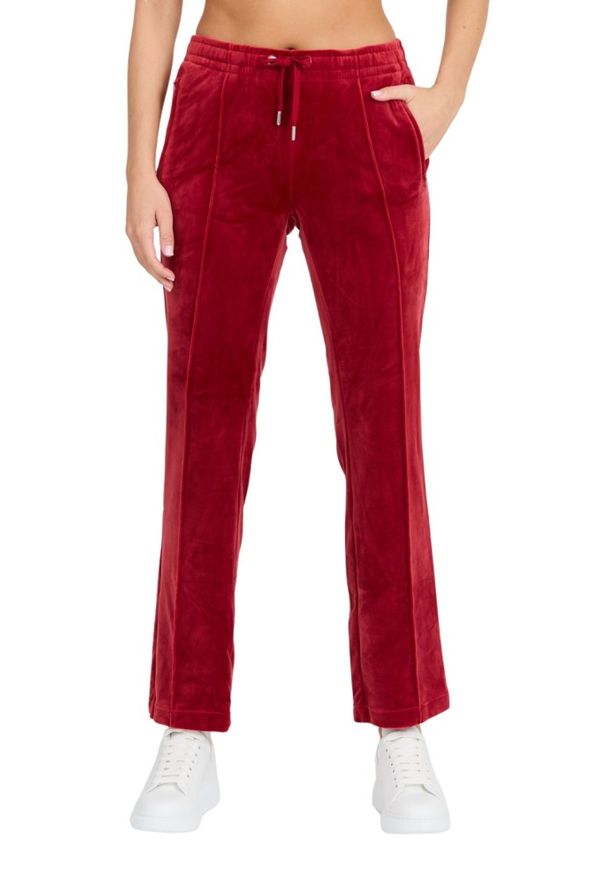 Juicy Couture - JUICY COUTURE Damskie czerwone spodnie dresowe Tina Track Pant, Rozmiar XS. Kolor: czerwony. Materiał: dresówka. Długość: długie