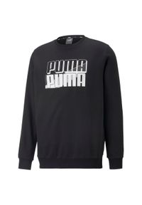 Bluza dresowa męska Puma POWER LOGO. Kolor: czarny. Materiał: dresówka #1