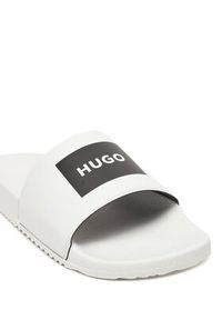 Hugo - HUGO Klapki Timein Slid 50548061 Biały. Kolor: biały