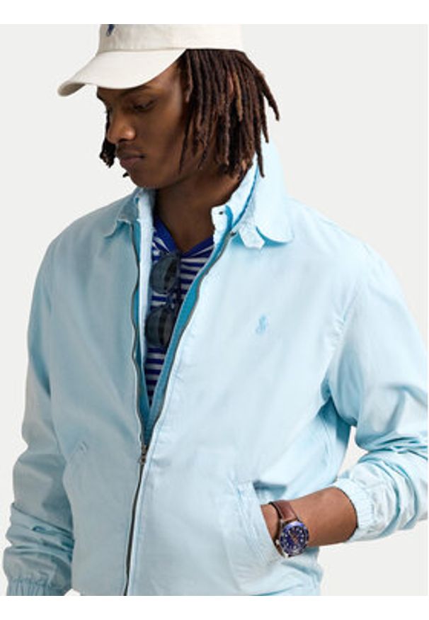 Polo Ralph Lauren Kurtka przejściowa 710961831004 Błękitny Regular Fit. Typ kołnierza: polo. Kolor: niebieski. Materiał: bawełna