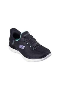 skechers - Buty do chodzenia damskie Skechers Summits Diamond Dream. Kolor: czarny. Materiał: materiał, tkanina, syntetyk. Szerokość cholewki: normalna. Sport: turystyka piesza