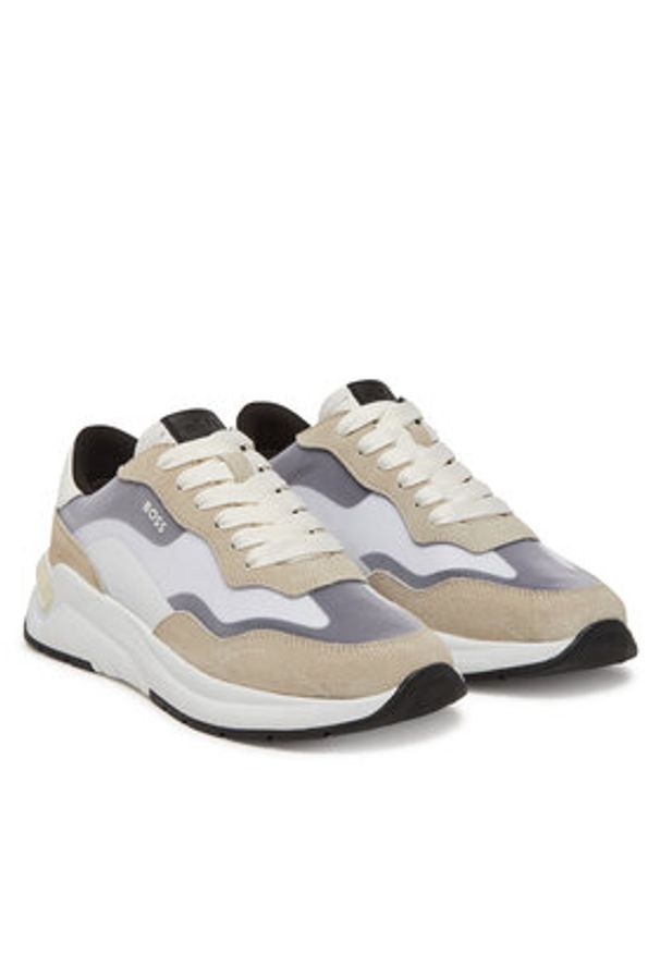 BOSS Sneakersy 50541617 Biały. Kolor: biały. Materiał: materiał