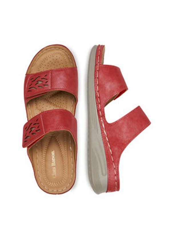 Clara Barson Klapki WYL05010-11 Czerwony. Kolor: czerwony. Materiał: syntetyk, materiał