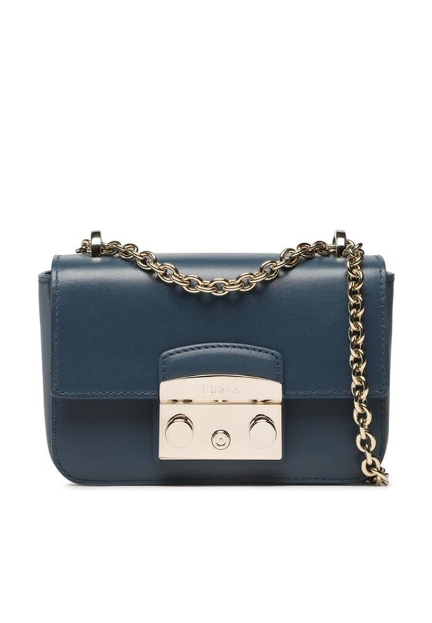 Furla Torebka Metropolis WB00828-AX0733-1785S-1-007-20-BG-B Granatowy. Kolor: niebieski. Materiał: skórzane