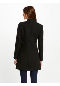 Morgan Płaszcz wełniany 232-GSUZON Czarny Slim Fit. Kolor: czarny. Materiał: wełna, syntetyk #4