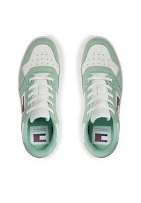 Tommy Jeans Sneakersy Tjw Retro Basket Ess EN0EN02505 Zielony. Kolor: zielony. Materiał: skóra