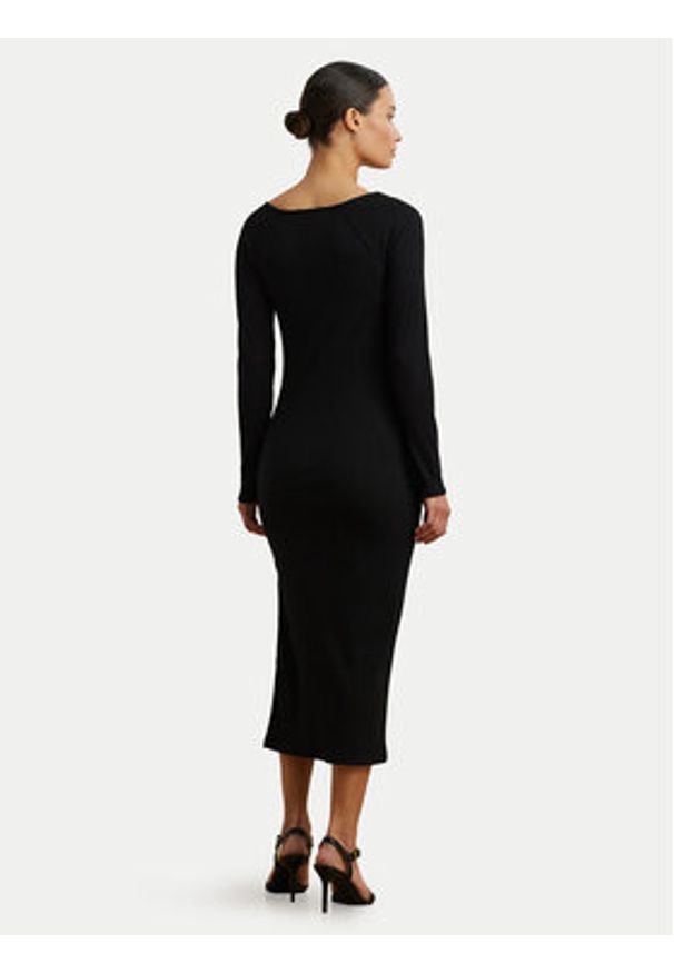 Lauren Ralph Lauren - LAUREN RALPH LAUREN Sukienka dzianinowa 200978539001 Czarny Slim Fit. Kolor: czarny. Materiał: syntetyk