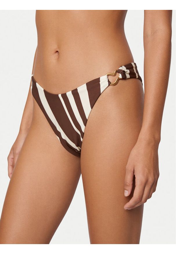 Seafolly Dół od bikini Coastline 40766-270 Brązowy. Kolor: brązowy. Materiał: syntetyk