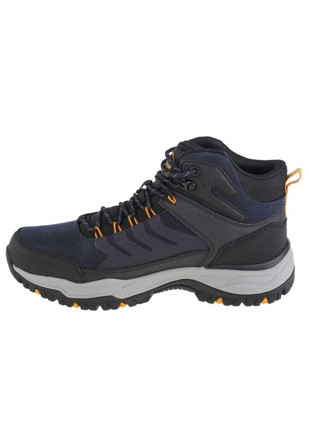 skechers - Buty Skechers Arch Fit Dawson Raveno, Mężczyźni. Kolor: niebieski. Materiał: skóra, syntetyk, materiał