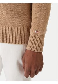 TOMMY HILFIGER - Tommy Hilfiger Golf Fairisle MW0MW40843 Beżowy Regular Fit. Typ kołnierza: golf. Kolor: beżowy. Materiał: syntetyk #4
