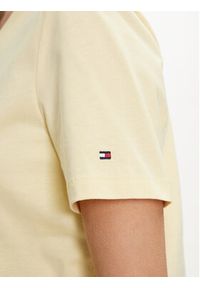 TOMMY HILFIGER - Tommy Hilfiger T-Shirt Script WW0WW42589 Żółty Regular Fit. Kolor: żółty. Materiał: bawełna